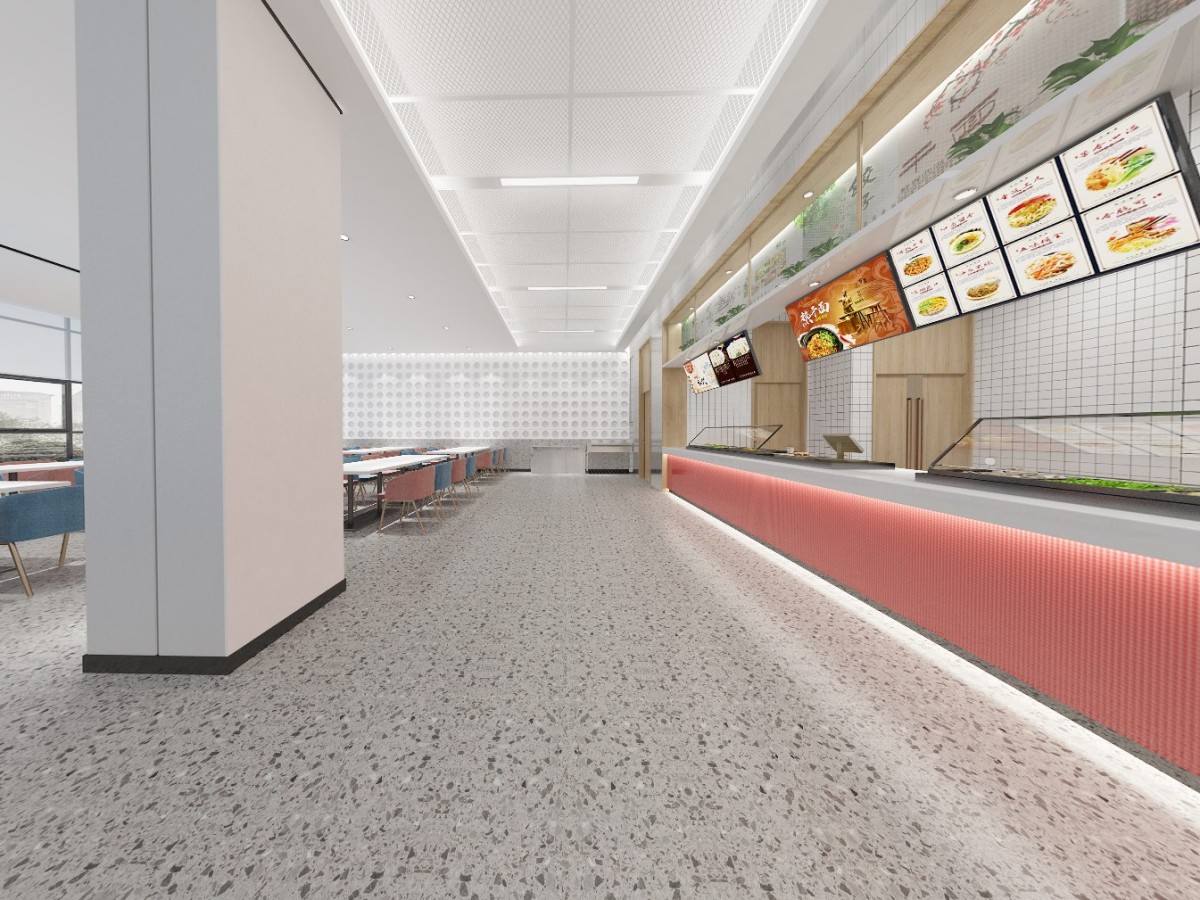 天津贝因美检测中心一层餐厅720度全景效果图